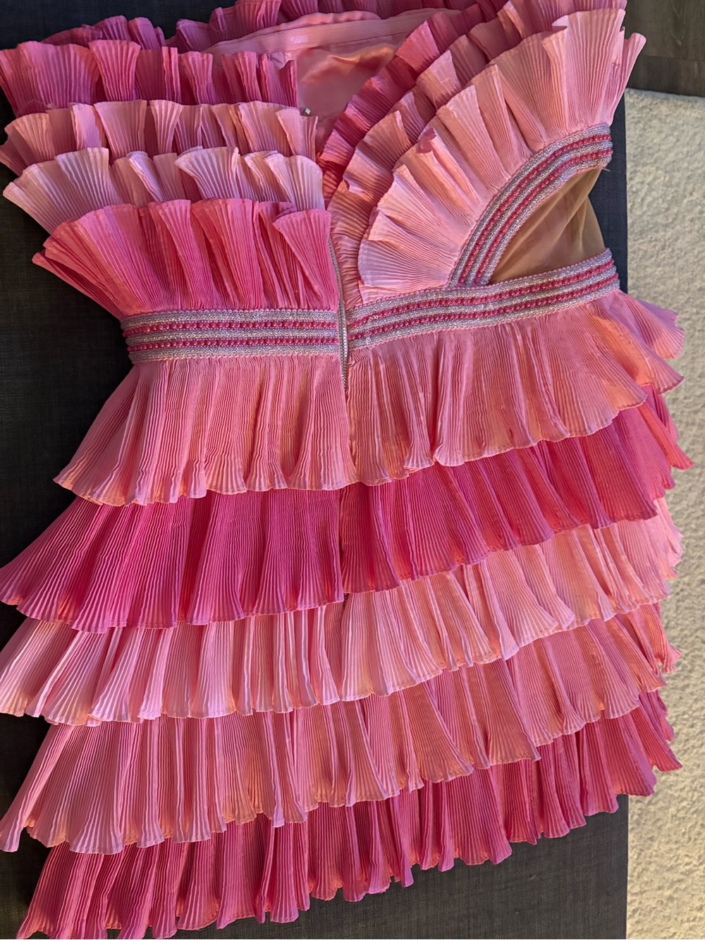 NWOT Eliya The Label Pink Josephine Dress. Size US 12 (UK XXL) - Picture 7 of 7